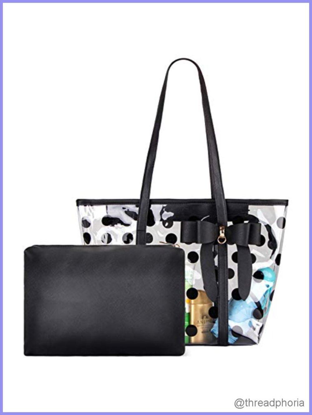 Waterproof PVC Clear Tote Bag Shoulder Handbag Beach Work Shopping